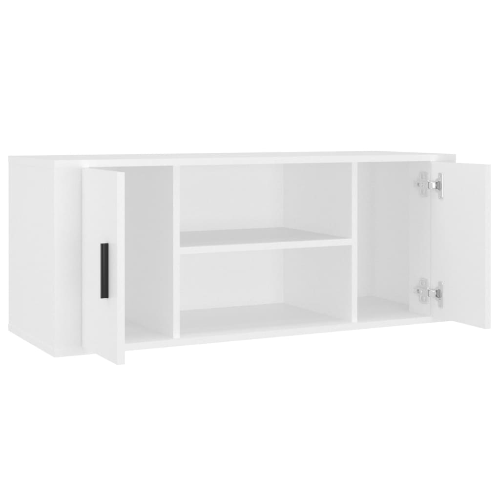 vidaXL TV Cabinet White 100x35x40 cm Engineered Wood