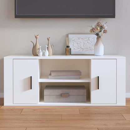 vidaXL TV Cabinet White 100x35x40 cm Engineered Wood