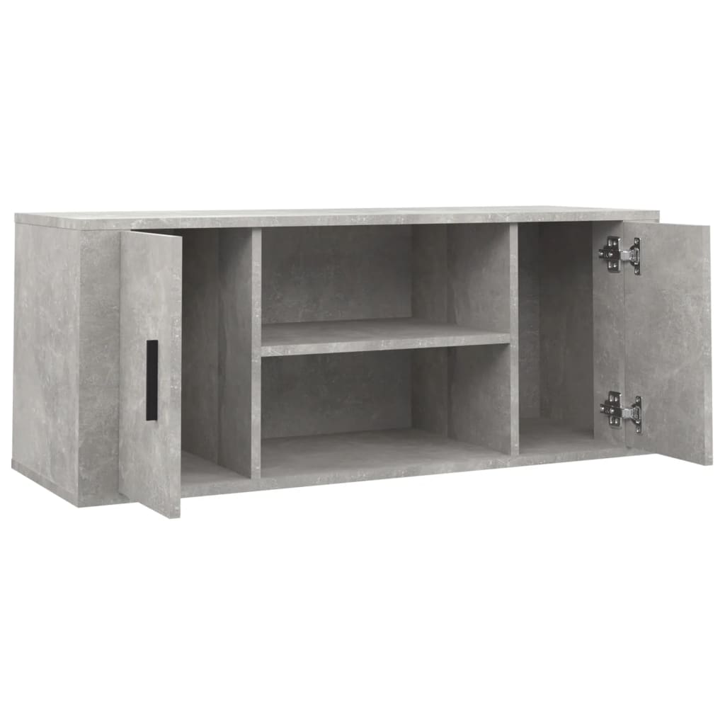 vidaXL TV Cabinet Concrete Grey 100x35x40 cm Engineered Wood