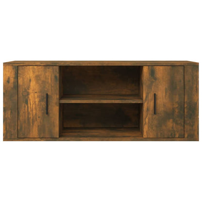 vidaXL TV Cabinet Smoked Oak 100x35x40 cm Engineered Wood
