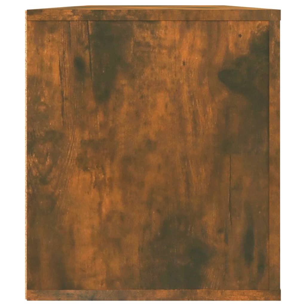 vidaXL TV Cabinet Smoked Oak 100x35x40 cm Engineered Wood