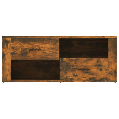 vidaXL TV Cabinet Smoked Oak 100x35x40 cm Engineered Wood