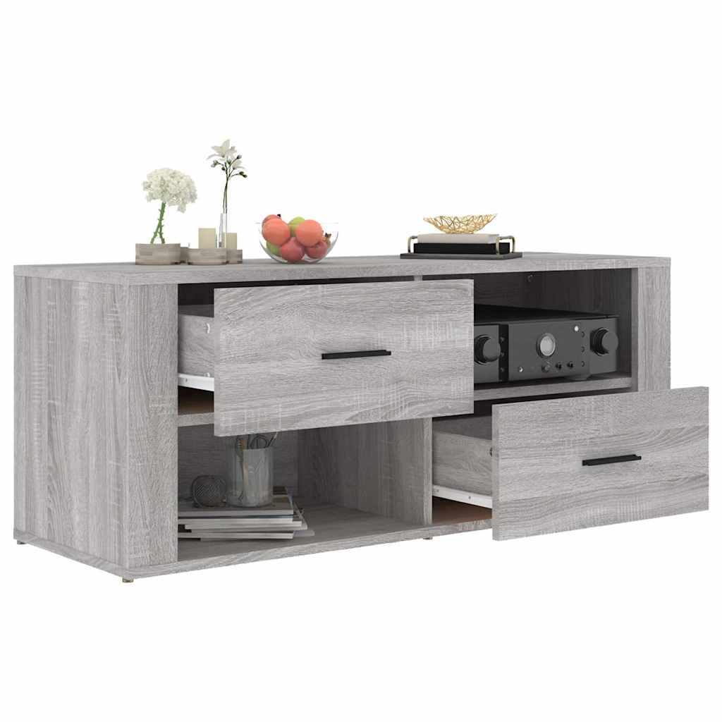 vidaXL TV Cabinet Grey Sonoma 100x35x40 cm Engineered Wood