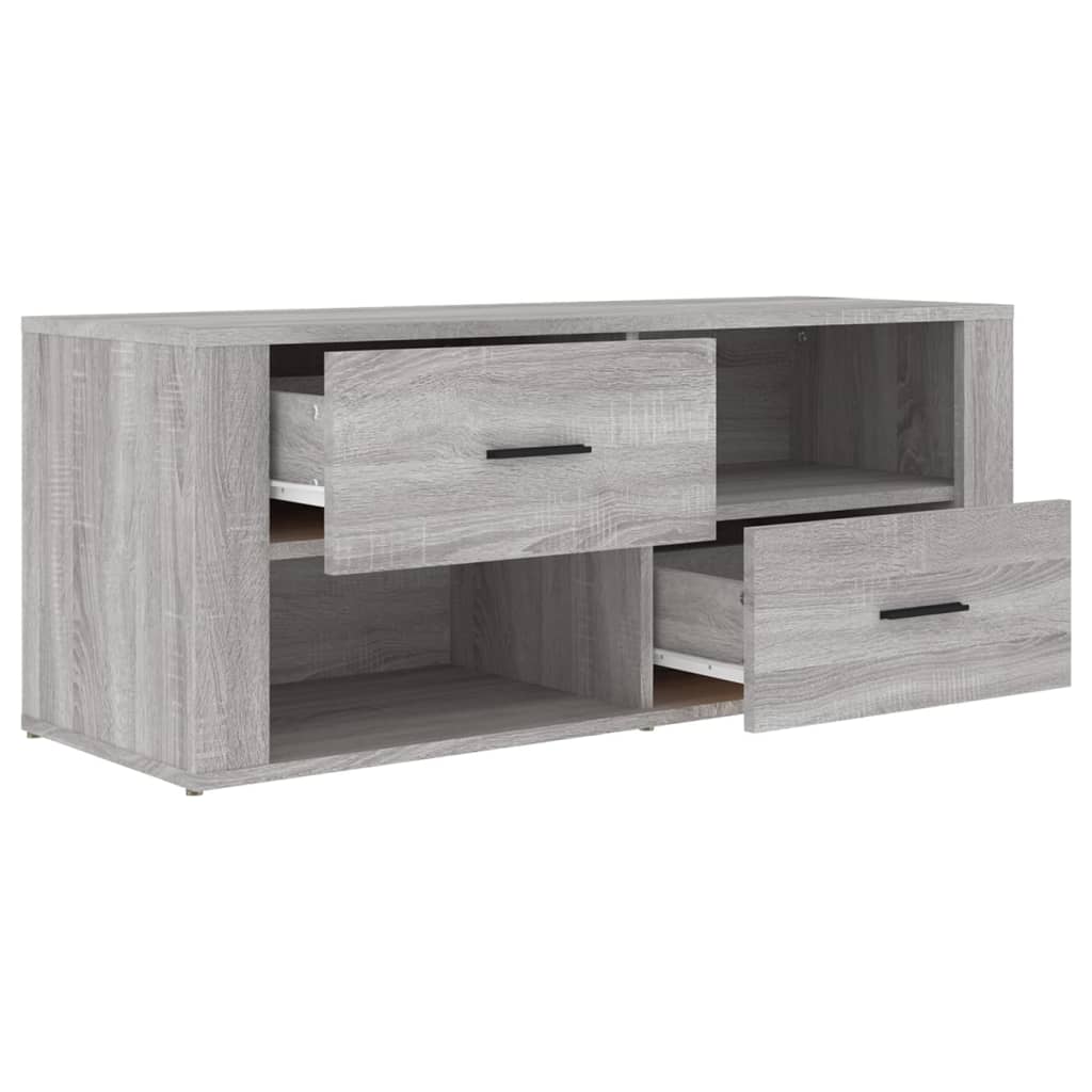 vidaXL TV Cabinet Grey Sonoma 100x35x40 cm Engineered Wood