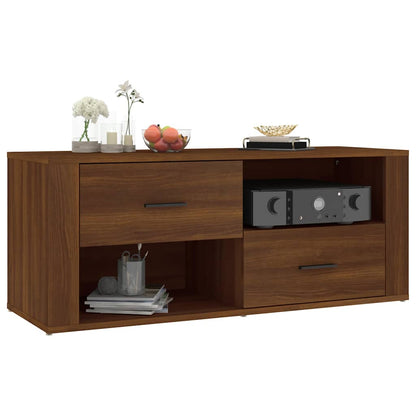 vidaXL TV Cabinet Brown Oak 100x35x40 cm Engineered Wood