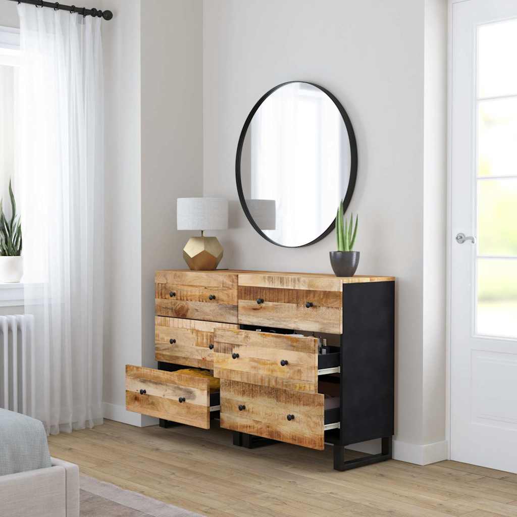 vidaXL Sideboards 2 pcs 60x33x75 cm Rough Mango Wood