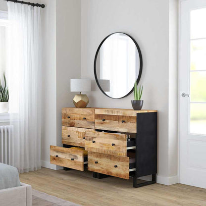 vidaXL Sideboards 2 pcs 60x33x75 cm Rough Mango Wood