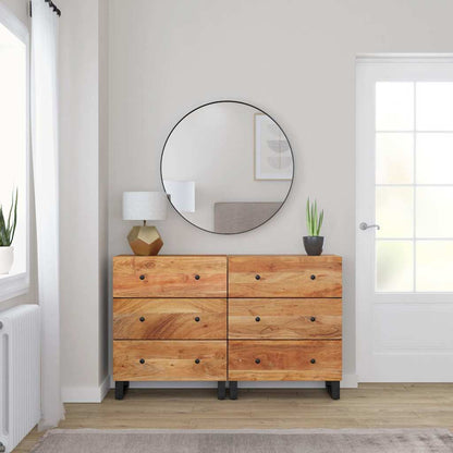 vidaXL Sideboards 2 pcs 60x33x75 cm Solid Wood Acacia