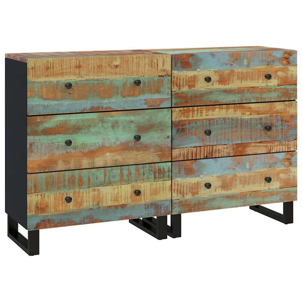 vidaXL Sideboard | Set of 2 | Multicolour: Blue, Green, Orange