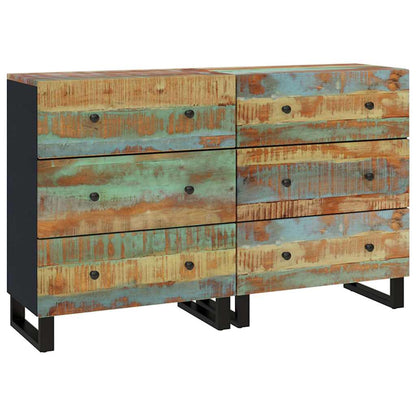 vidaXL Sideboard | Set of 2 | Multicolour: Blue, Green, Orange