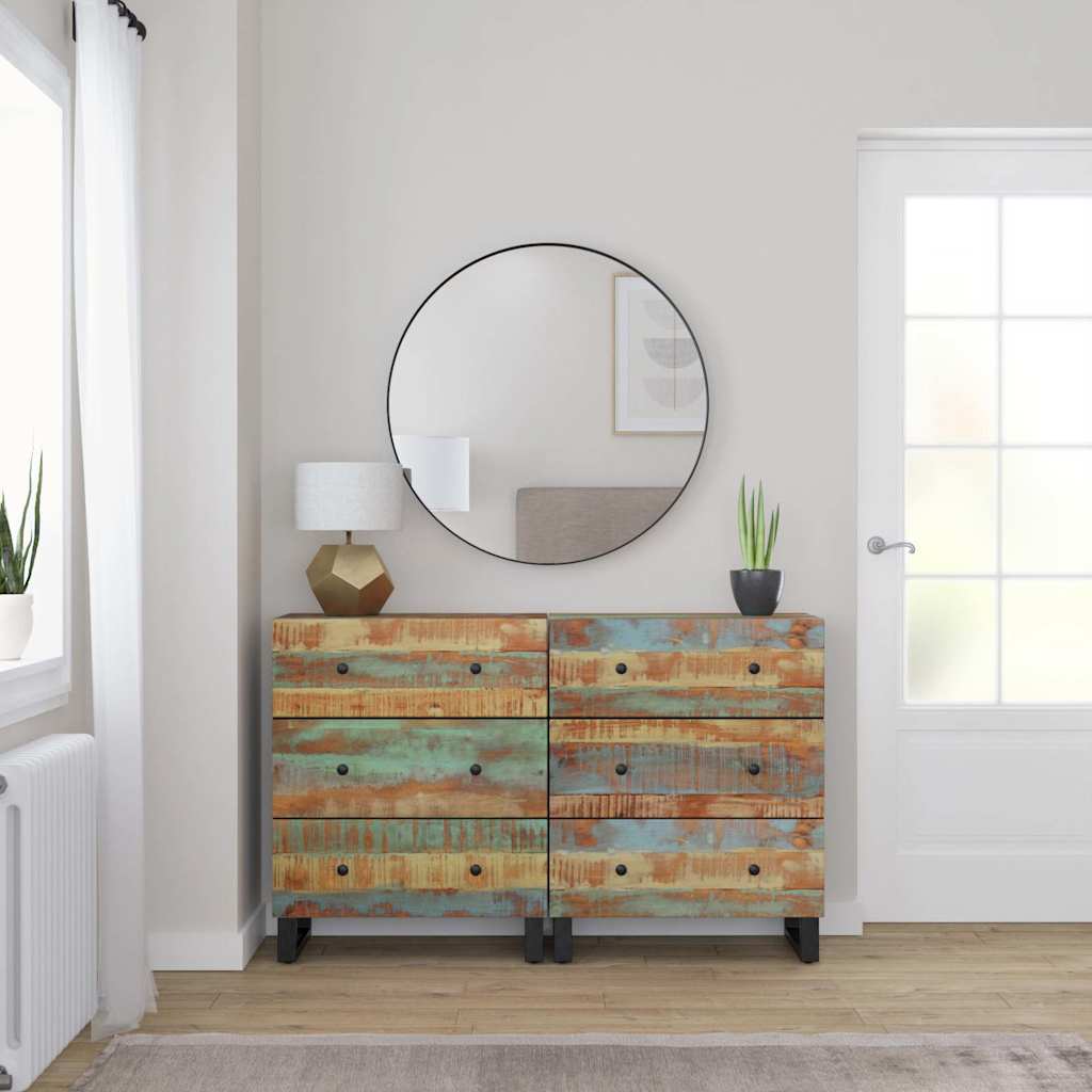 vidaXL Sideboard | Set of 2 | Multicolour: Blue, Green, Orange