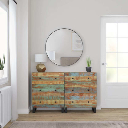 vidaXL Sideboard | Set of 2 | Multicolour: Blue, Green, Orange