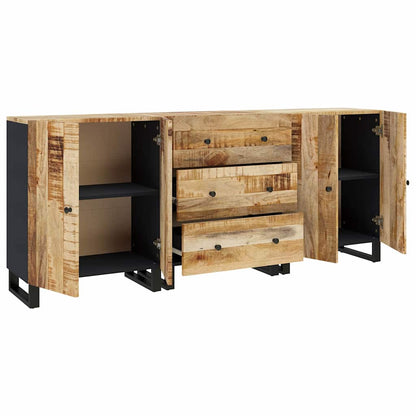 vidaXL Sideboards 3 pcs Rough Mango Wood