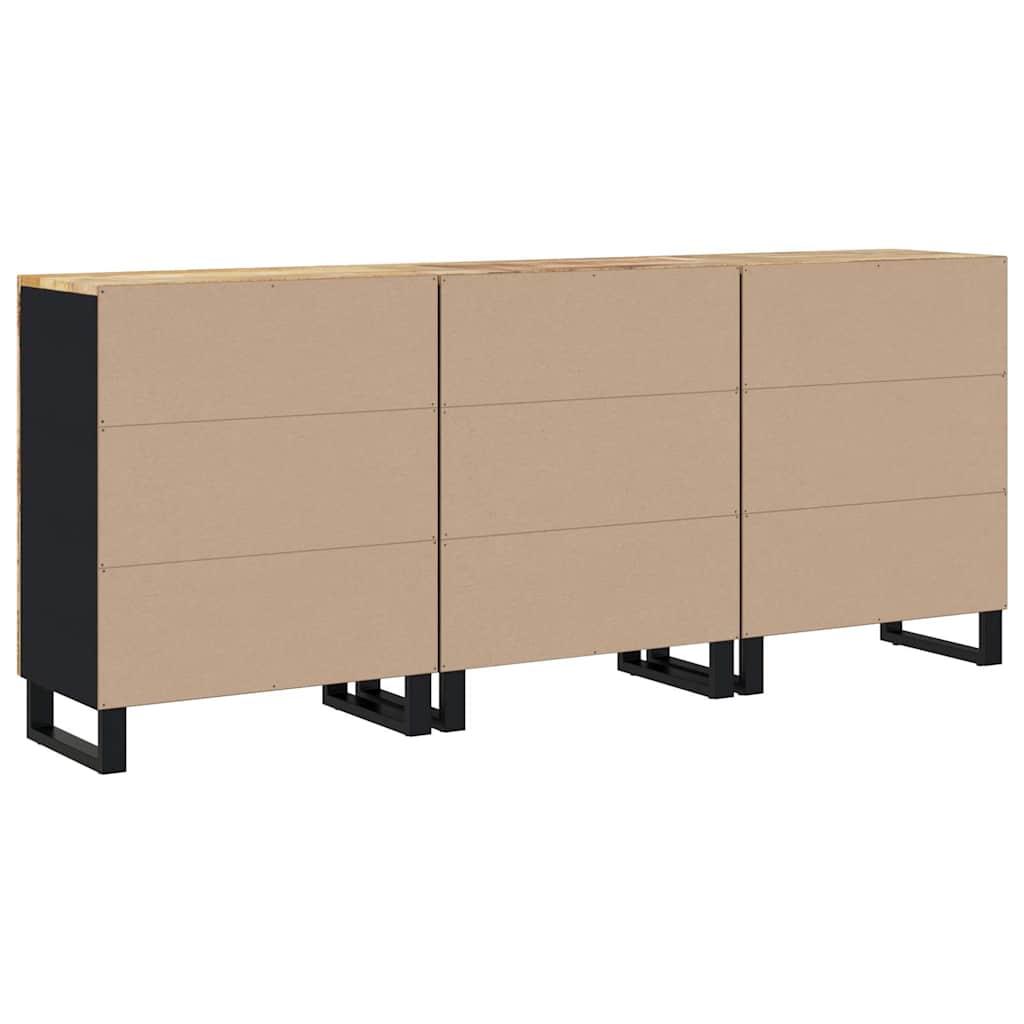 vidaXL Sideboards 3 pcs Rough Mango Wood