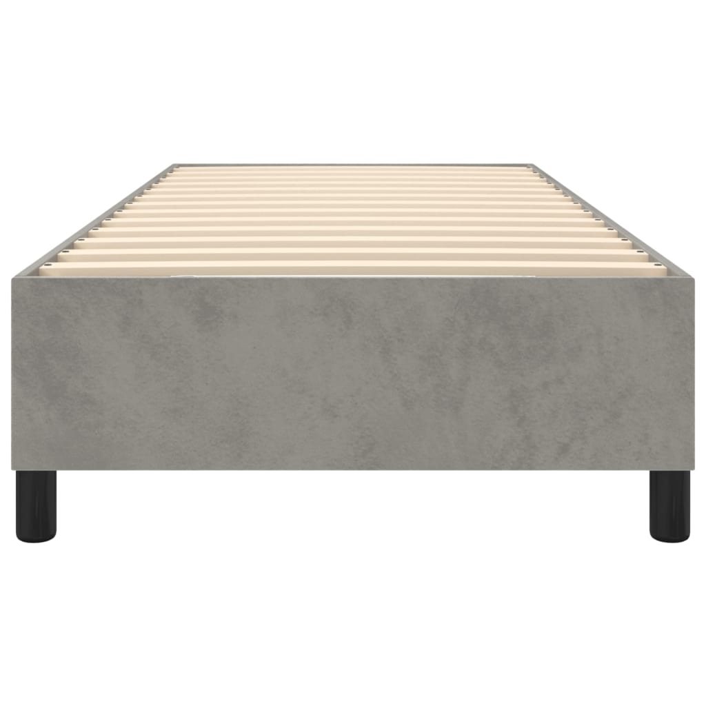 vidaXL Box Spring Bed Frame Light Grey Twin Velvet (US Only)