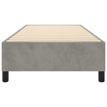 vidaXL Box Spring Bed Frame Light Grey Twin Velvet (US Only)