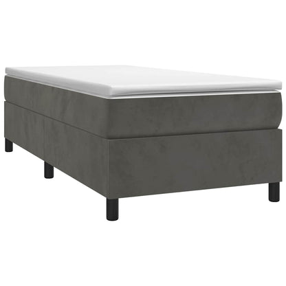 vidaXL Box Spring Bed Frame Dark Grey Twin Velvet