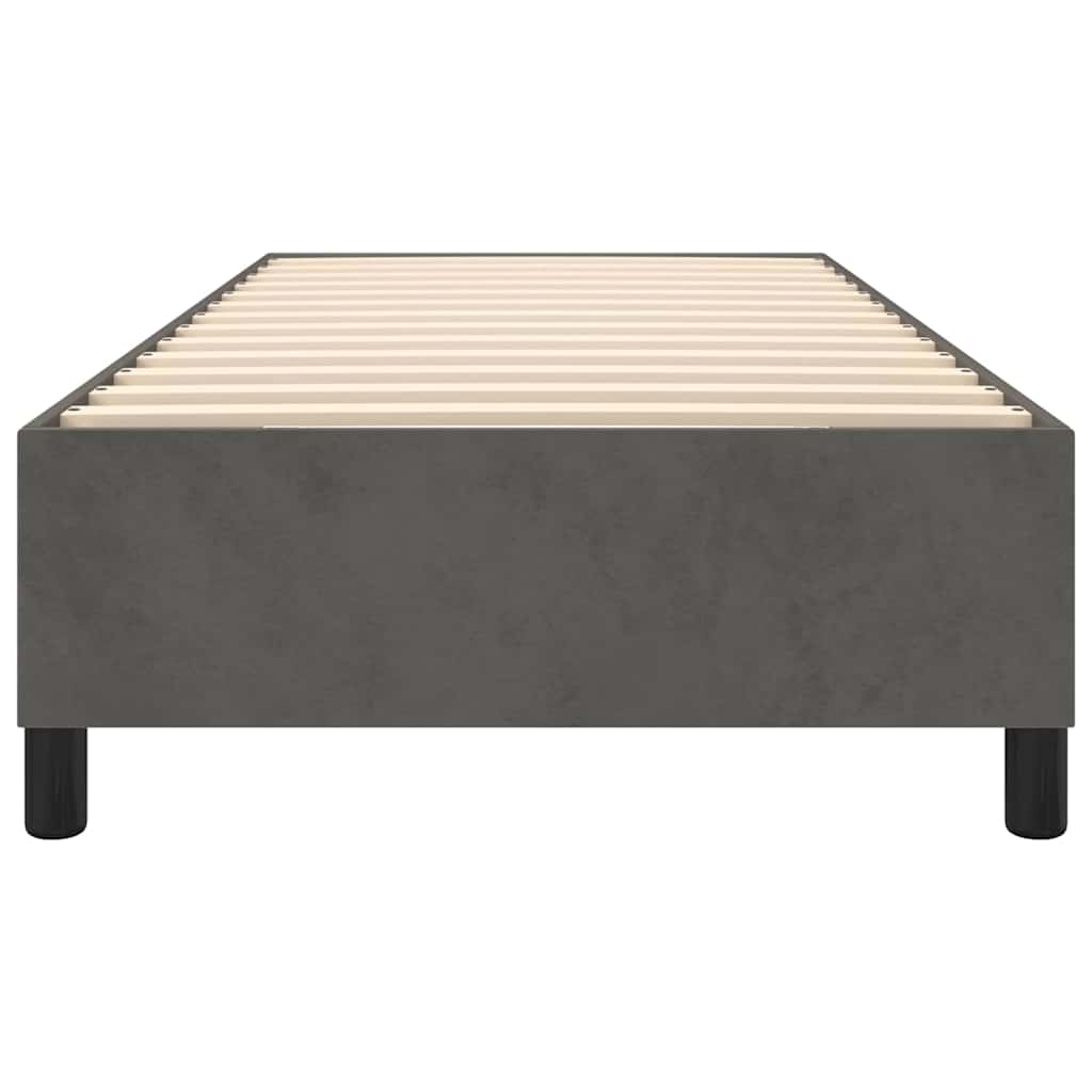 vidaXL Box Spring Bed Frame Dark Grey Twin Velvet