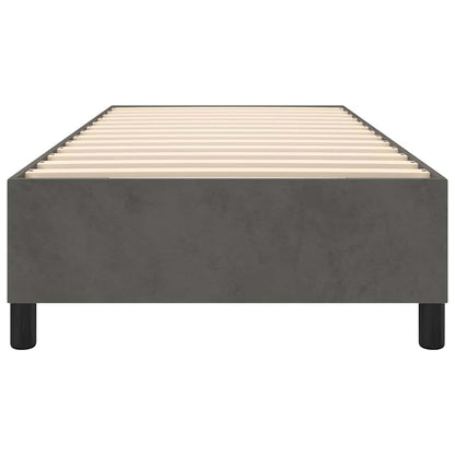 vidaXL Box Spring Bed Frame Dark Grey Twin Velvet