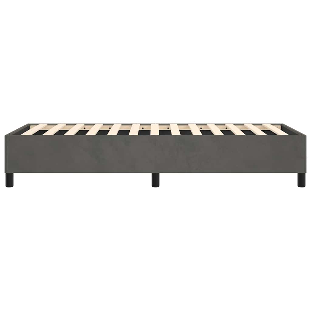 vidaXL Box Spring Bed Frame Dark Grey Twin Velvet