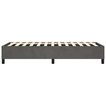 vidaXL Box Spring Bed Frame Dark Grey Twin Velvet