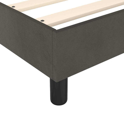 vidaXL Box Spring Bed Frame Dark Grey Twin Velvet