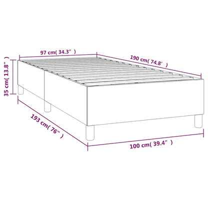 vidaXL Box Spring Bed Frame Dark Grey Twin Velvet