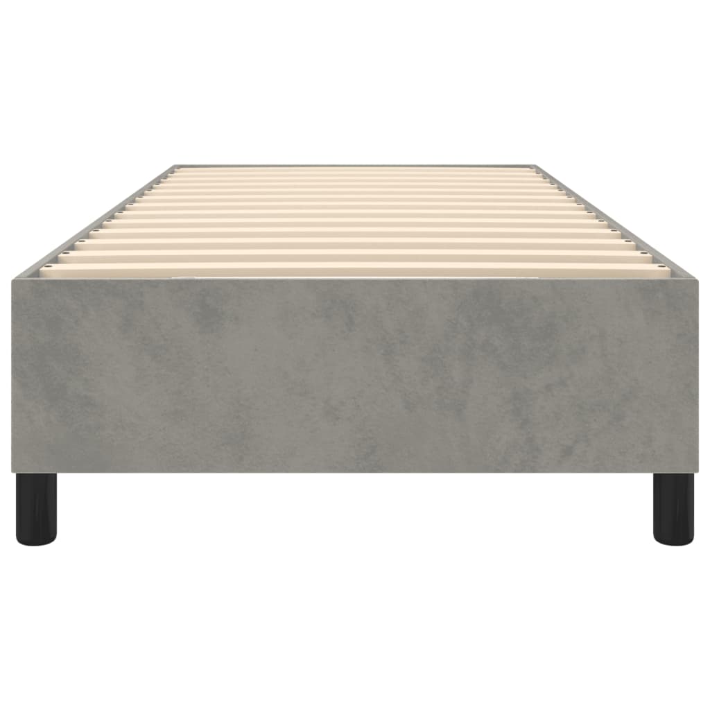 vidaXL Box Spring Bed Frame Light Grey Twin XL Velvet