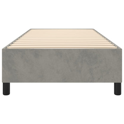 vidaXL Box Spring Bed Frame Light Grey Twin XL Velvet