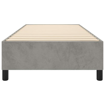 vidaXL Box Spring Bed Frame Light Grey Twin XL Velvet