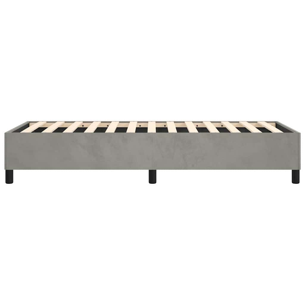 vidaXL Box Spring Bed Frame Light Grey Twin XL Velvet