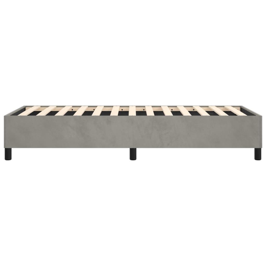 vidaXL Box Spring Bed Frame Light Grey Twin XL Velvet