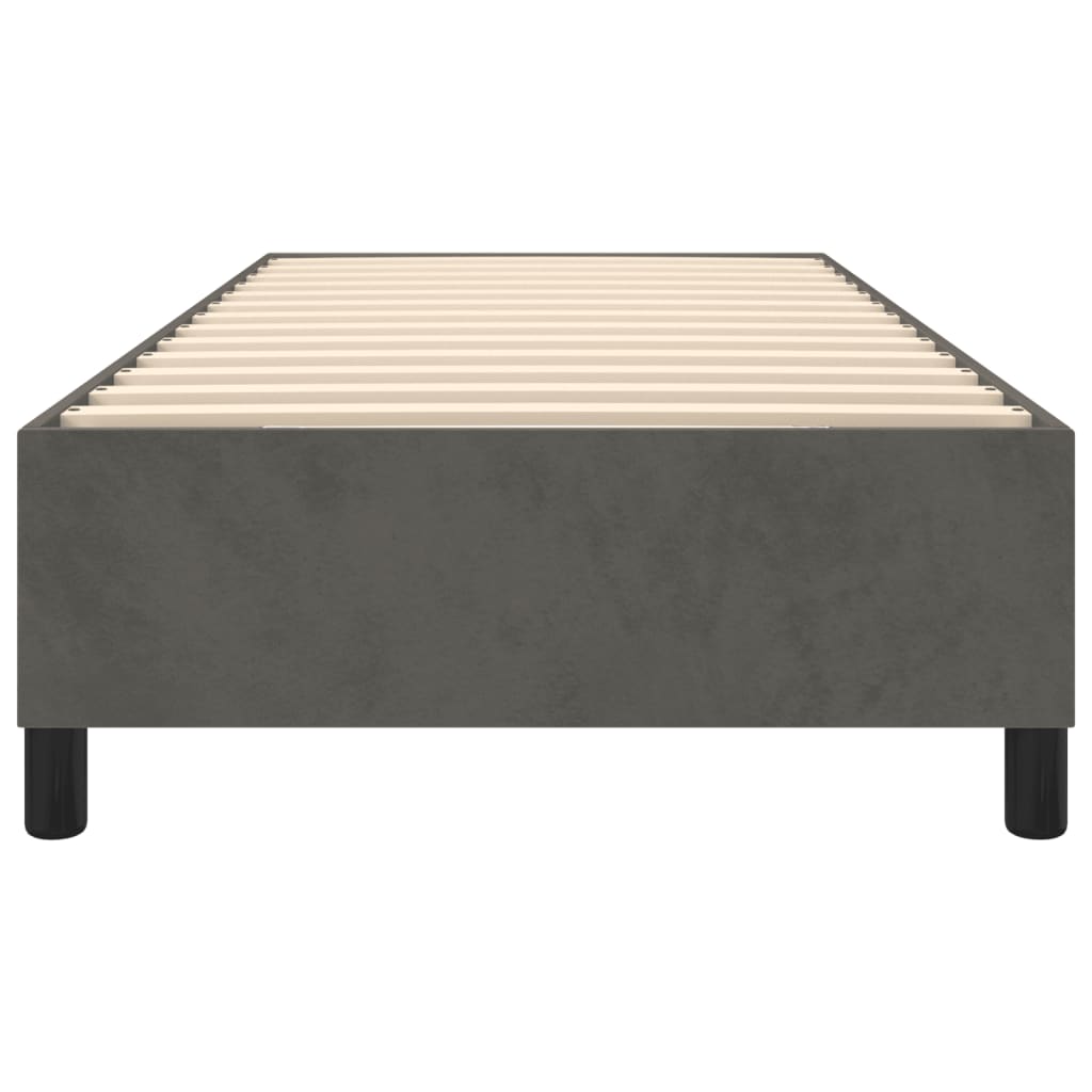 vidaXL Box Spring Bed Frame Dark Grey Twin XL Velvet (US Only)