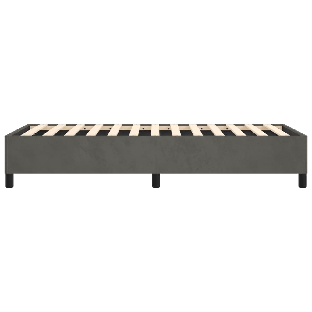 vidaXL Box Spring Bed Frame Dark Grey Twin XL Velvet (US Only)