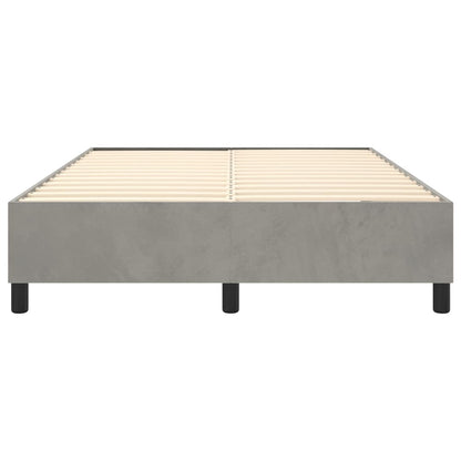 vidaXL Box Spring Bed Frame Light Grey Full Velvet (US Only)