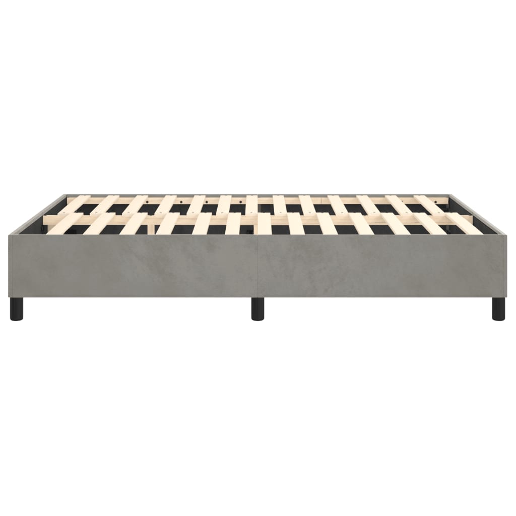 vidaXL Box Spring Bed Frame Light Grey Full Velvet (US Only)