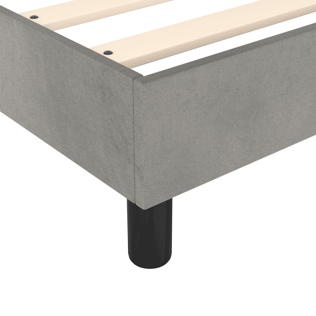 vidaXL Box Spring Bed Frame Light Grey Full Velvet (US Only)