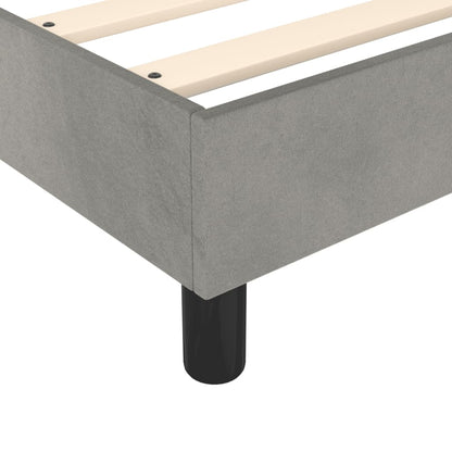 vidaXL Box Spring Bed Frame Light Grey Full Velvet (US Only)