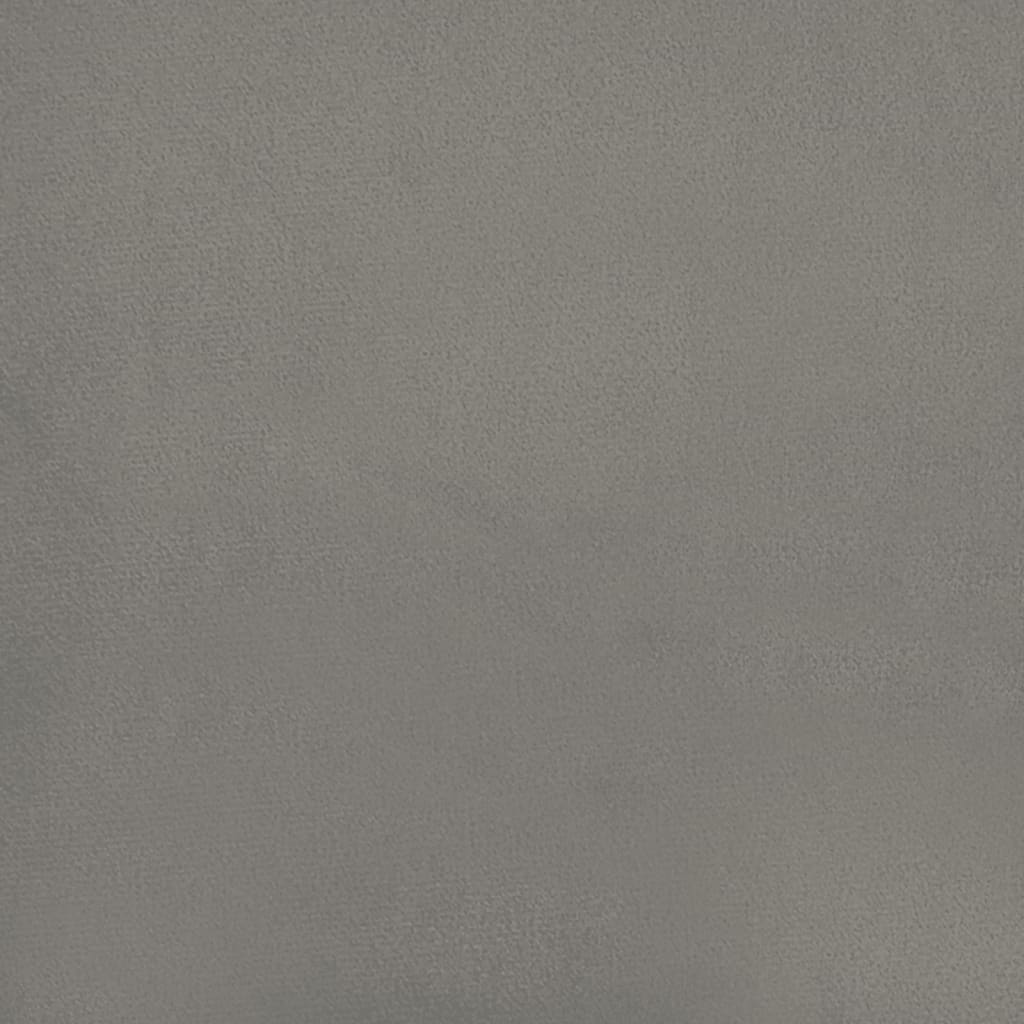vidaXL Box Spring Bed Frame Light Grey Full Velvet (US Only)