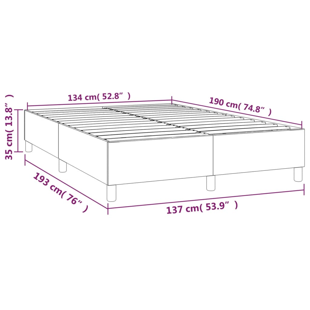 vidaXL Box Spring Bed Frame Light Grey Full Velvet (US Only)