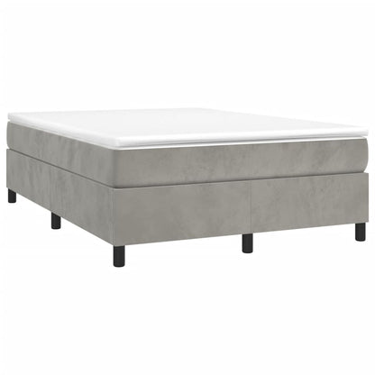 vidaXL Box Spring Bed Frame Light Grey Queen Velvet (US Only)