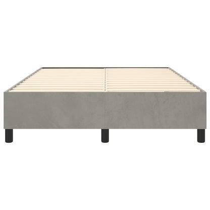 vidaXL Box Spring Bed Frame Light Grey Queen Velvet (US Only)