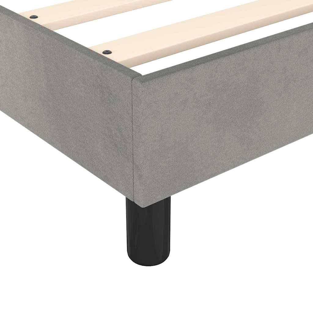 vidaXL Box Spring Bed Frame Light Grey Queen Velvet