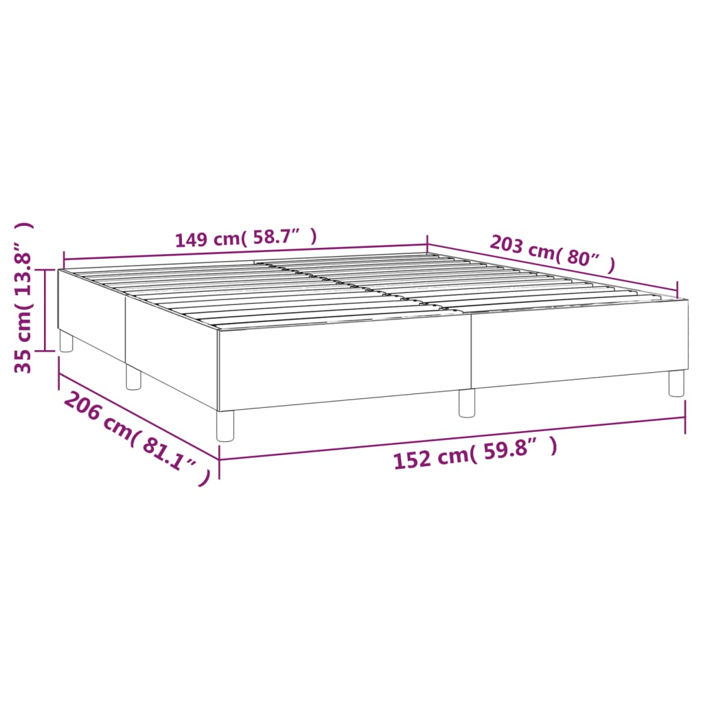 vidaXL Box Spring Bed Frame Light Grey Queen Velvet (US Only)