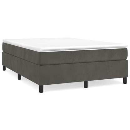 vidaXL Box Spring Bed Frame Dark Grey Queen Velvet