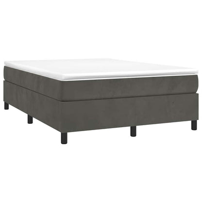 vidaXL Box Spring Bed Frame Dark Grey Queen Velvet