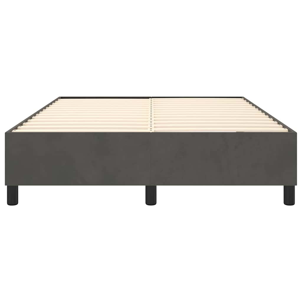 vidaXL Box Spring Bed Frame Dark Grey Queen Velvet