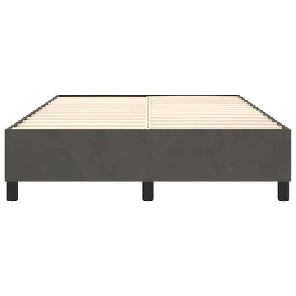 vidaXL Box Spring Bed Frame Dark Grey Queen Velvet