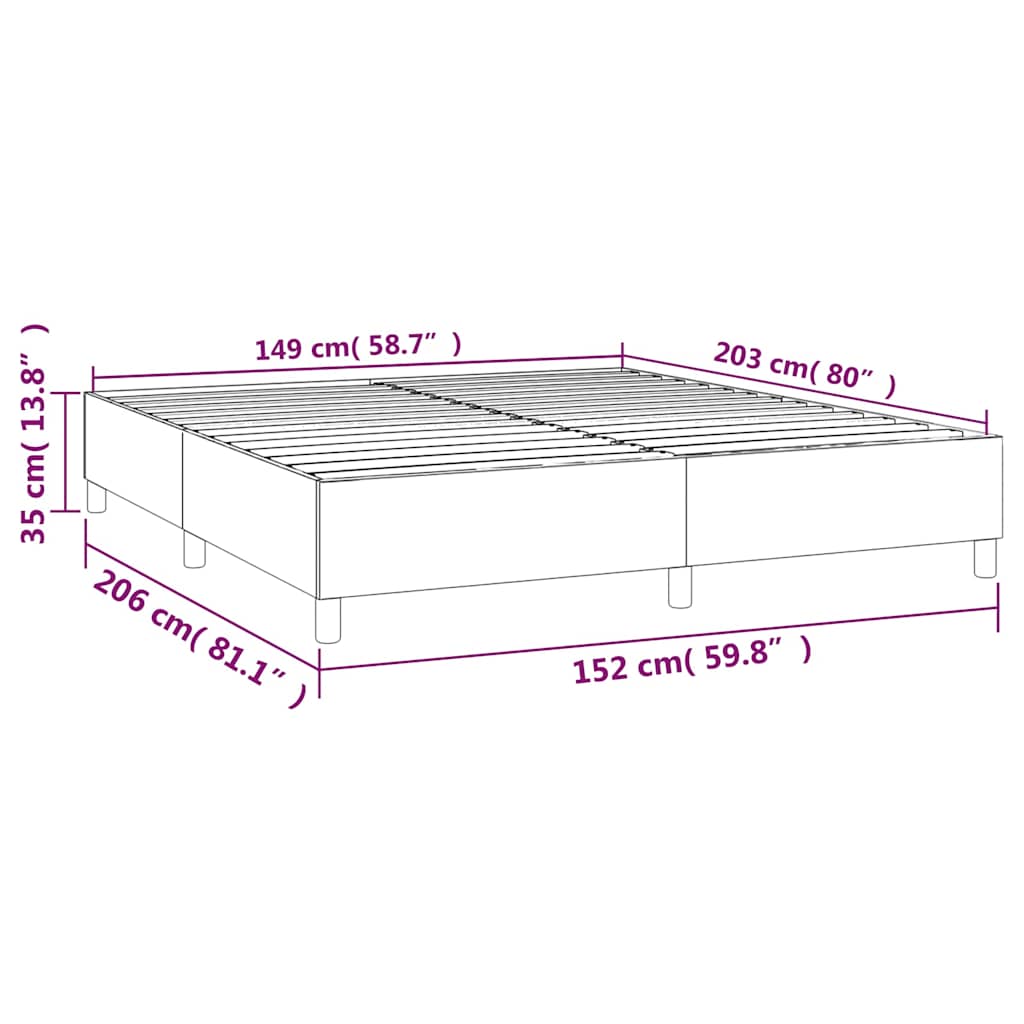 vidaXL Box Spring Bed Frame Dark Grey Queen Velvet