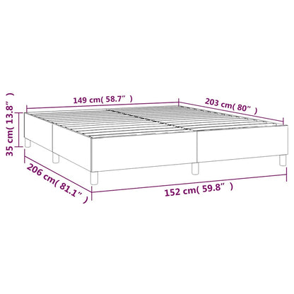 vidaXL Box Spring Bed Frame Dark Grey Queen Velvet